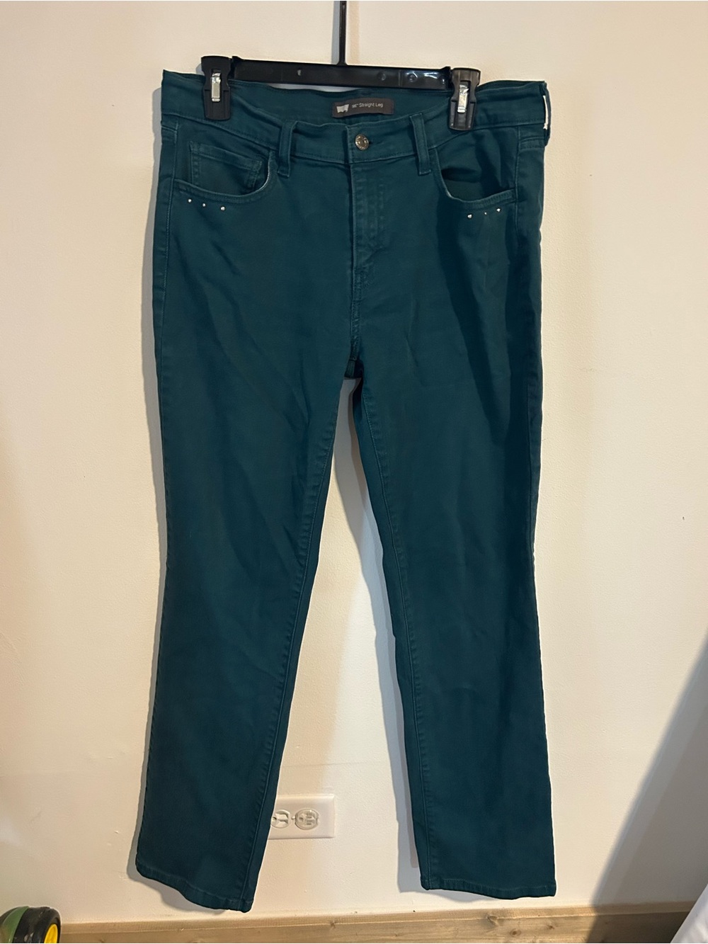 Levi's Women's Teal Straight-Leg Jeans
